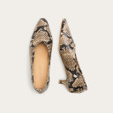Basel Pumps, brown python pattern OUTLET